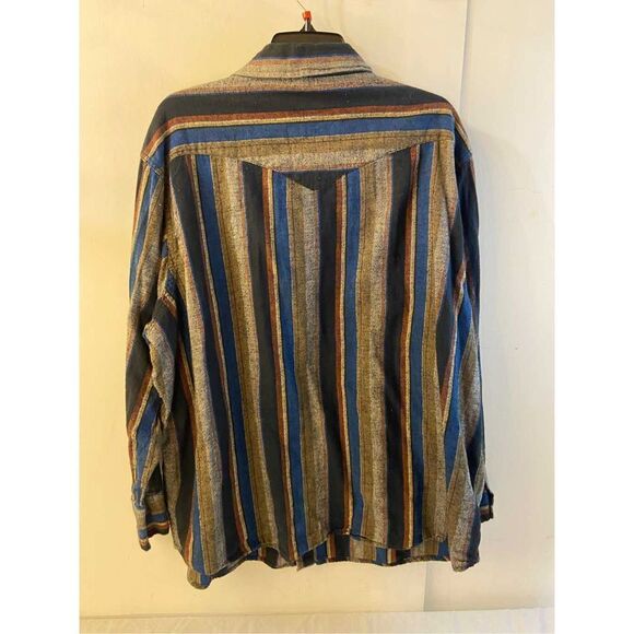 Wrangler Western flannel LS shirt Big Man 2x snap buttons #WM178BG 100 cotton - Picture 2 of 5